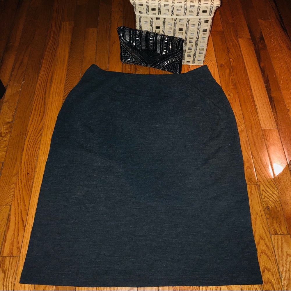 Eileen Fisher Gray Pencil Skirt